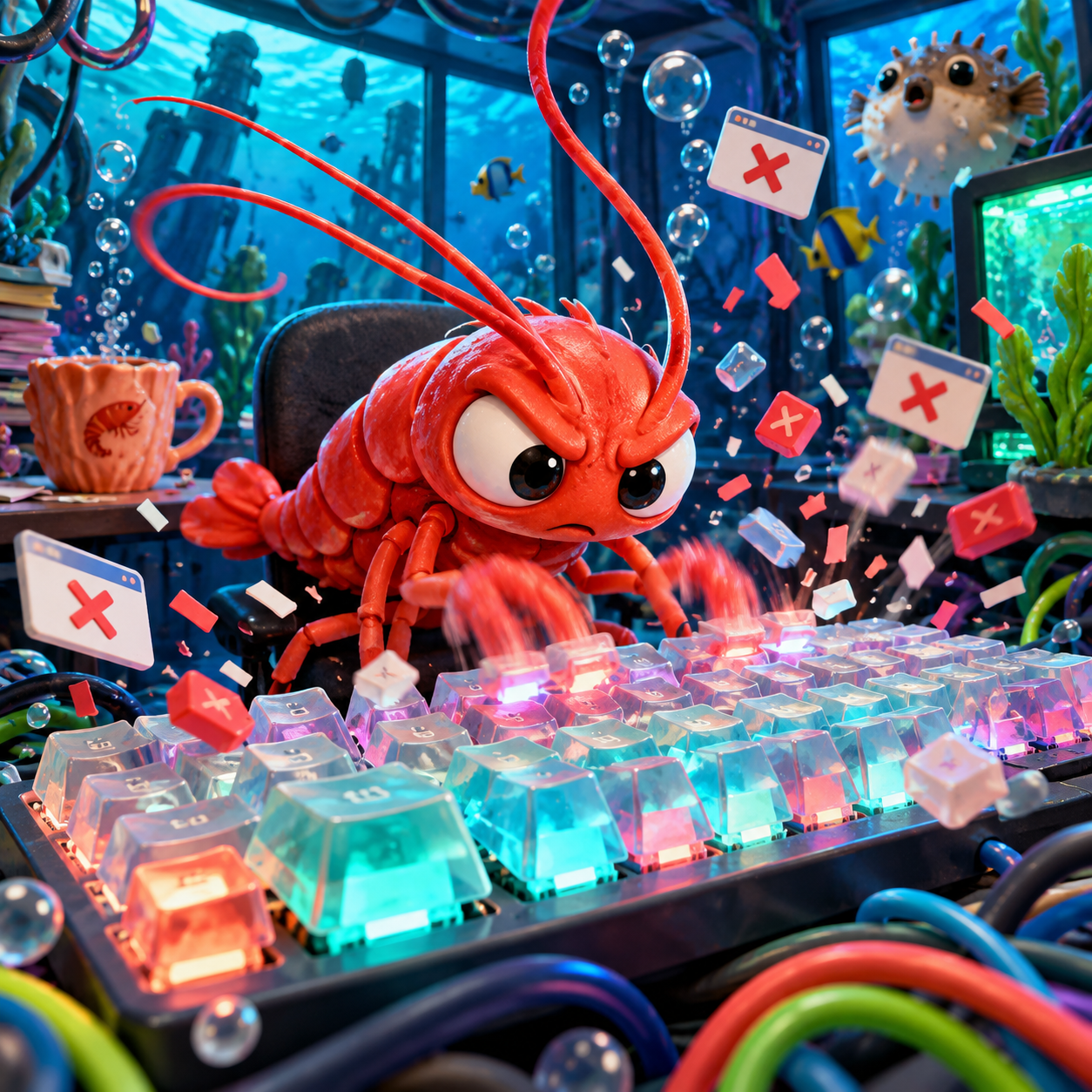 Keyboard Shrimp original meme artwork